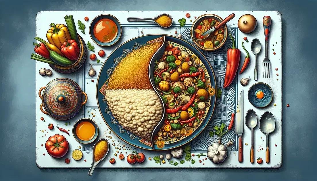 Cuscuz invertido com moqueca vegana: Criatividade à mesa